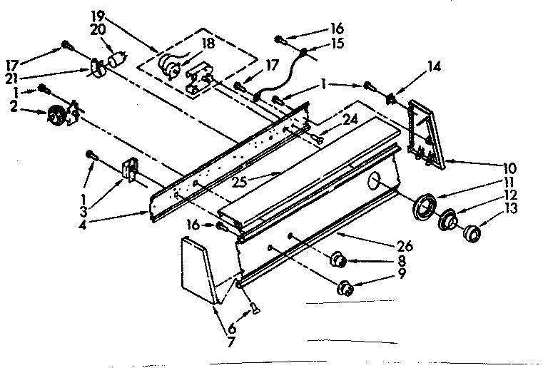 Kenmore 11082671700 console panel parts diagram