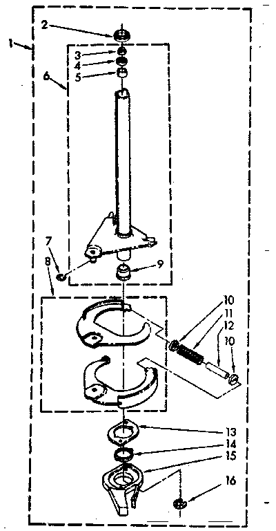 Kenmore 11082671700 brake and drive tube parts diagram