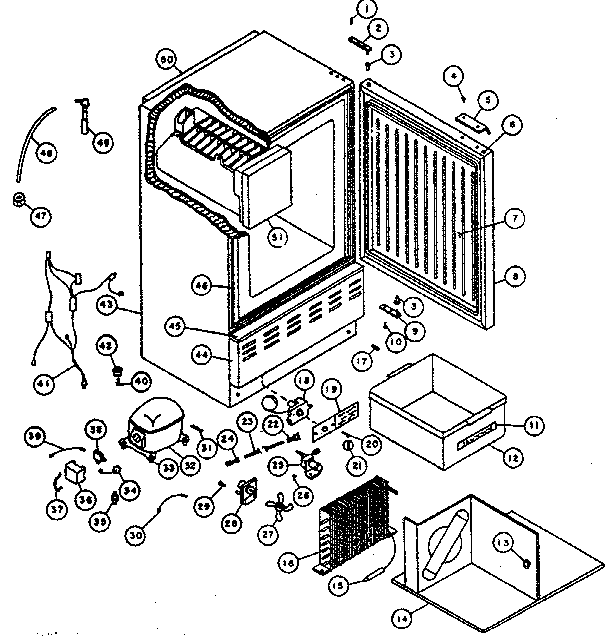 Kenmore 61287402 cabinet parts diagram