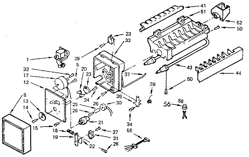 Kenmore 61287402 icemaker diagram