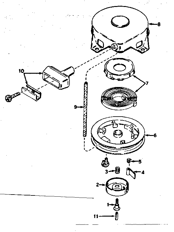 Craftsman 217586614 rewind starter assem, 590420 diagram