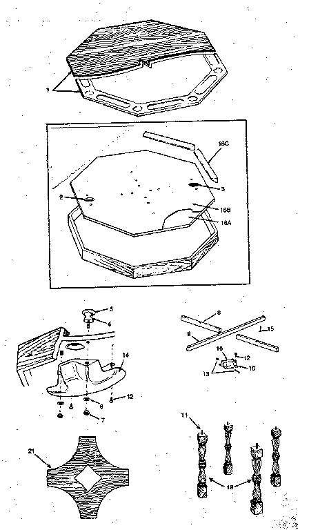 Sears 211264530 tabletop assembly diagram