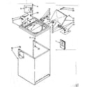 Kenmore 11082791300 top and cabinet parts diagram
