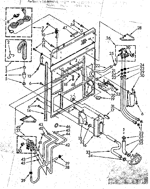 Kenmore 11082791300 rear panel parts diagram