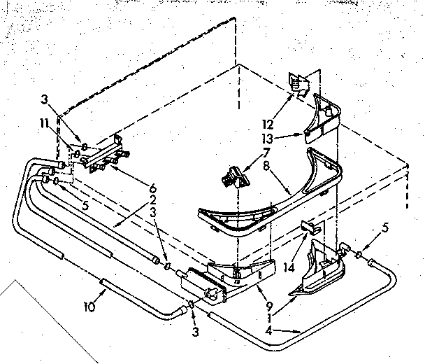 Kenmore 11082791300 bleach, detergent and rinse dispenser diagram