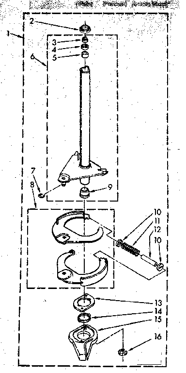 Kenmore 11082791300 brake and drive tube parts diagram