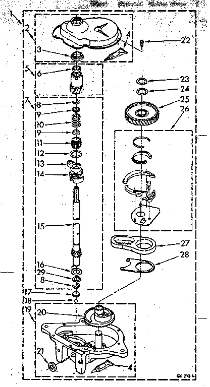 Kenmore 11082791300 gearcase diagram