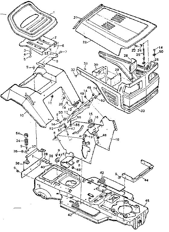 Craftsman 502254280 main frame diagram