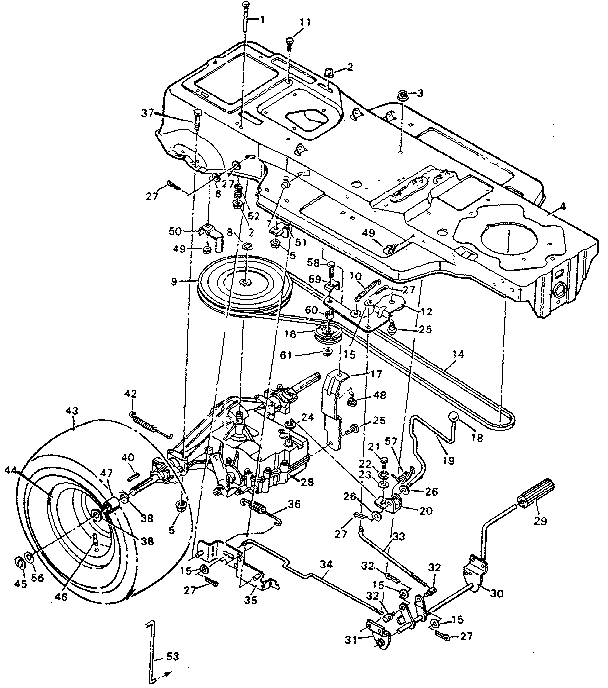 Craftsman 502254280 ground drive diagram