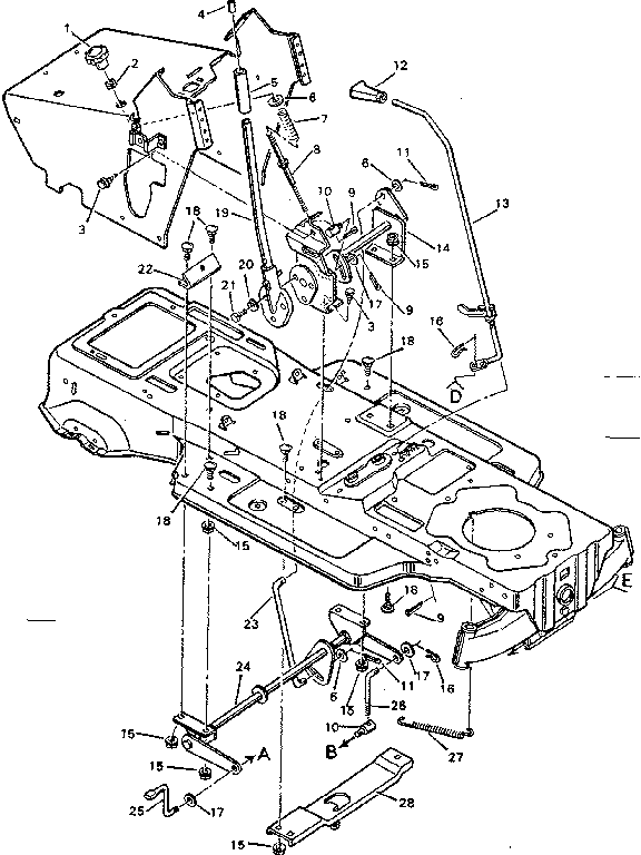 Craftsman 502254280 lift assembly diagram