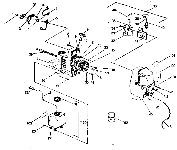 Craftsman 358798220 fuel tank assembly diagram