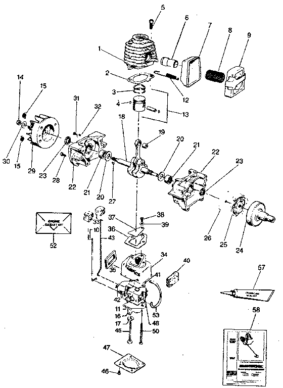 Craftsman 358798220 engine diagram