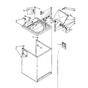 Kenmore 11082673800 top and cabinet parts diagram