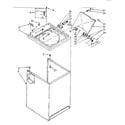 Kenmore 11082681810 top and cabinet parts diagram