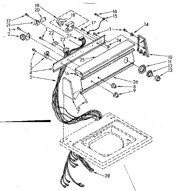 Kenmore 11082682310 console panel parts diagram