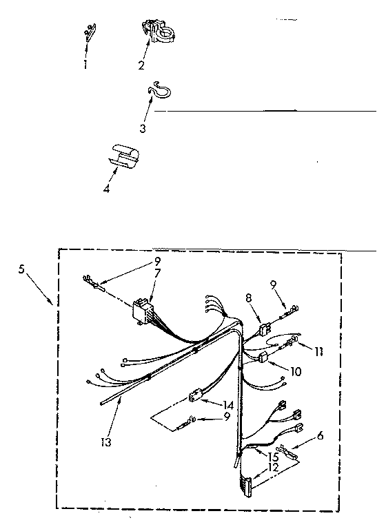 Kenmore 11082682310 wiring harness parts diagram