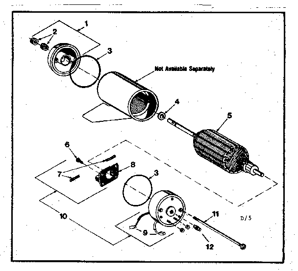 Craftsman 217593850 electrical motor assembly parts diagram