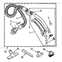 Kenmore 1162732080 hose and attachment parts diagram