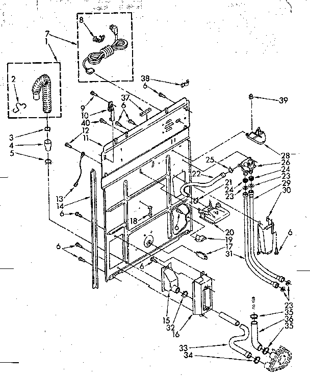 Kenmore 11082680700 rear panel parts diagram