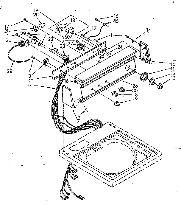 Kenmore 11082692610 console panel parts diagram