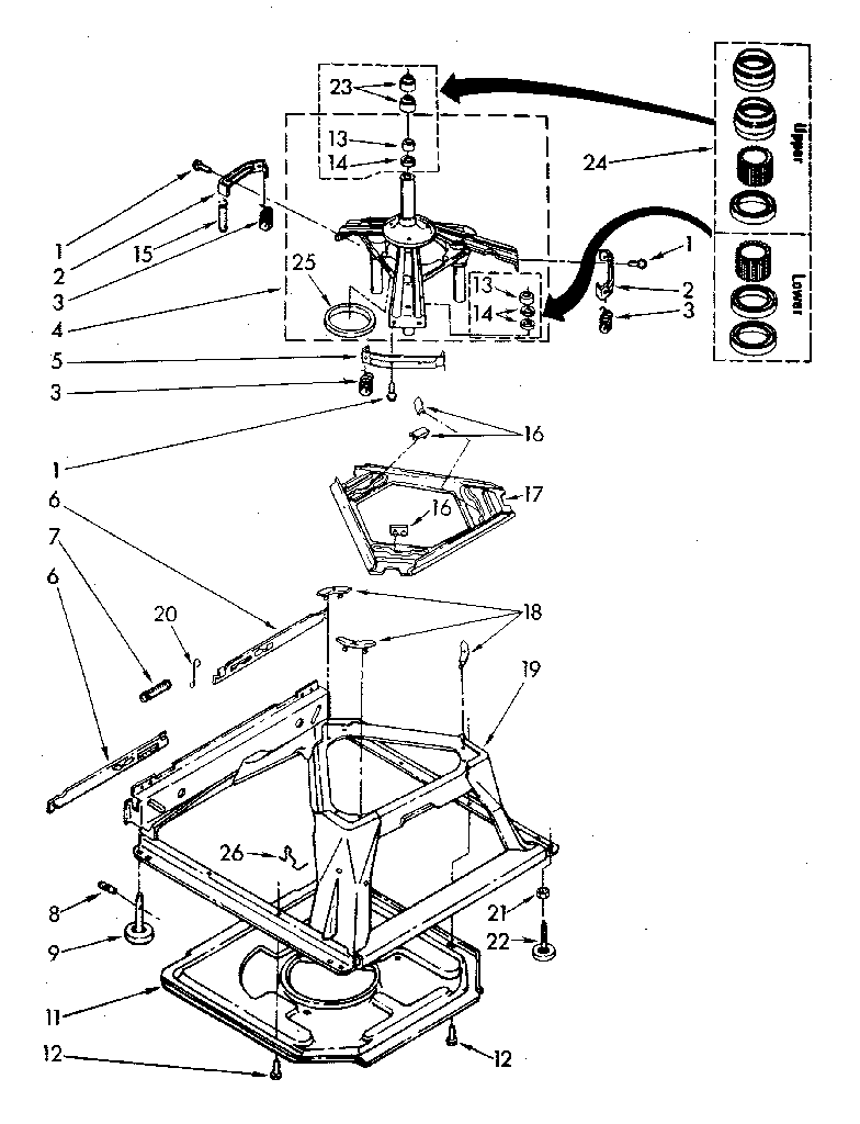 Kenmore 11082692610 machine base diagram
