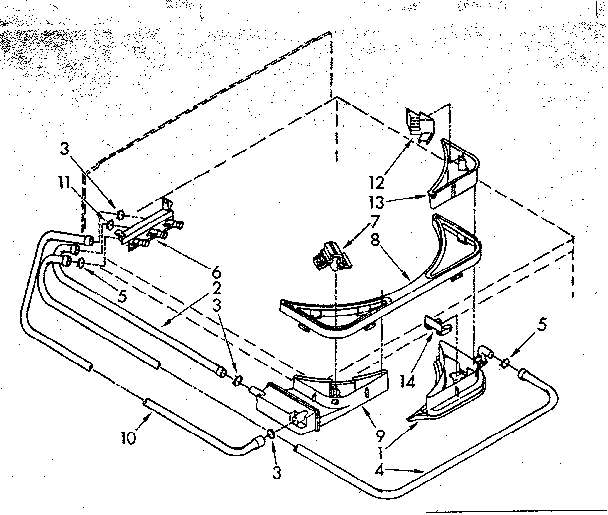 Kenmore 11082692610 bleach, detergent and rinse dispenser diagram