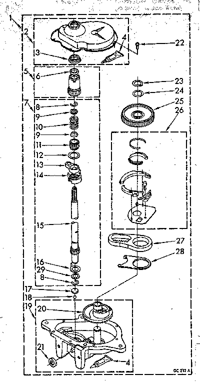 Kenmore 11082692610 gearcase diagram