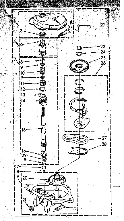 Kenmore 11082694510 gearcase parts diagram