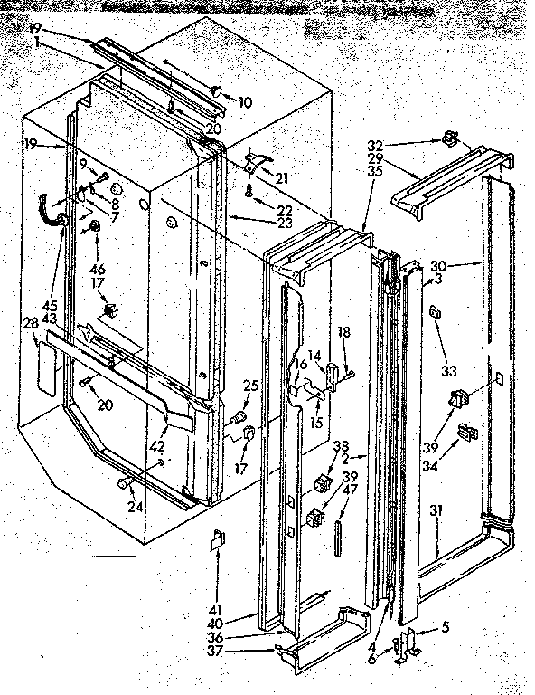 Kenmore 1068576983 breaker and partition parts diagram