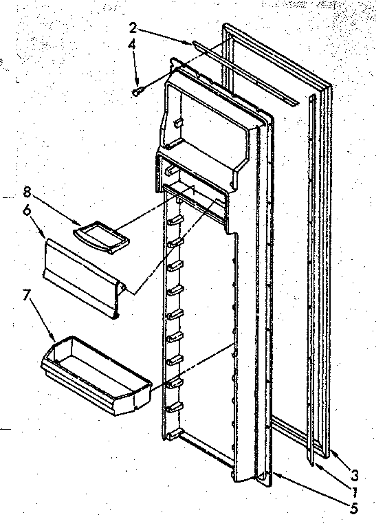 Kenmore 1068576983 refrigerator interior door panel parts diagram