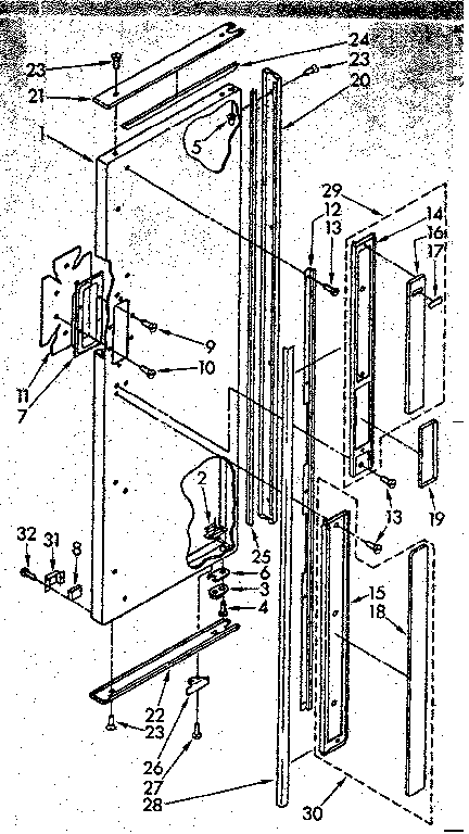 Kenmore 1068576983 refrigerator exterior door panel parts diagram