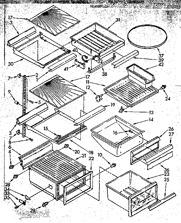 Kenmore 1068576983 refrigerator interior parts diagram