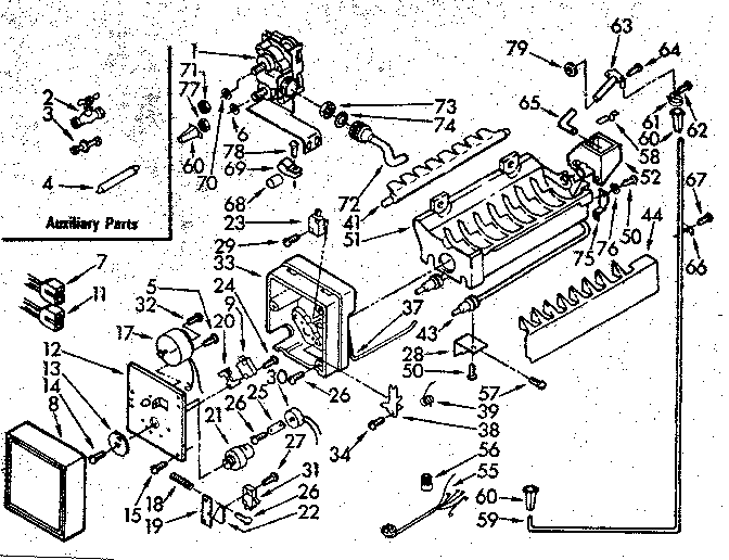 Kenmore 1068576983 icemaker parts diagram