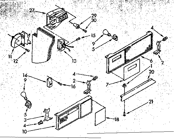 Kenmore 1068576983 air flow and control parts diagram