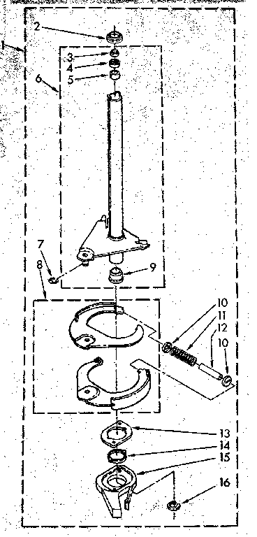 Kenmore 11082681600 brake and drive tube parts diagram