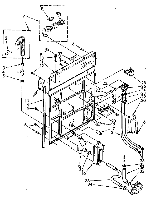 Kenmore 11082683710 rear panel parts diagram