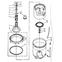 Kenmore 11082683310 agitator, basket and tub parts diagram