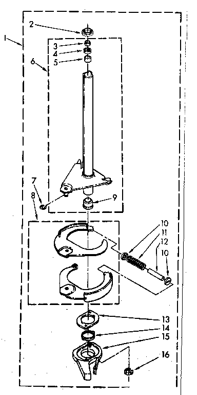 Kenmore 11082683710 brake and drive tube parts diagram