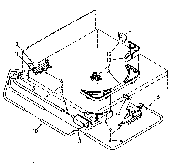 Kenmore 11082692720 bleach, detergent and rinse dispenser parts diagram