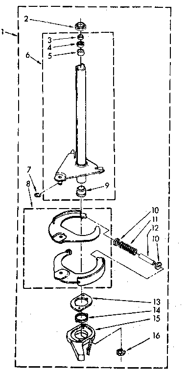 Kenmore 11082692720 brake and drive tube parts diagram