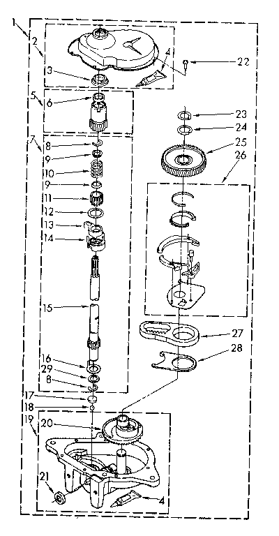 Kenmore 11082692720 gearcase parts diagram