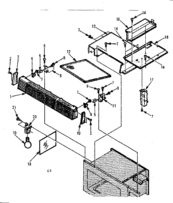 Kenmore 5648568510 grill and duct parts diagram