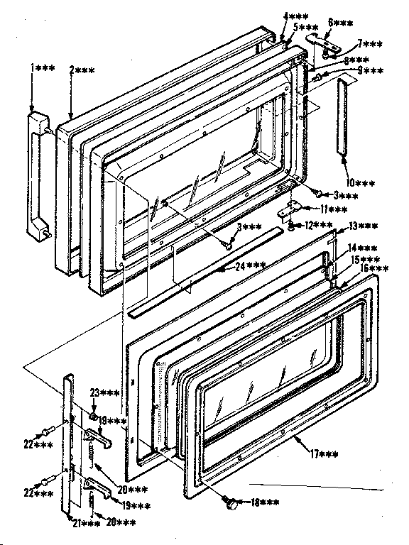 Kenmore 5648568510 door parts diagram