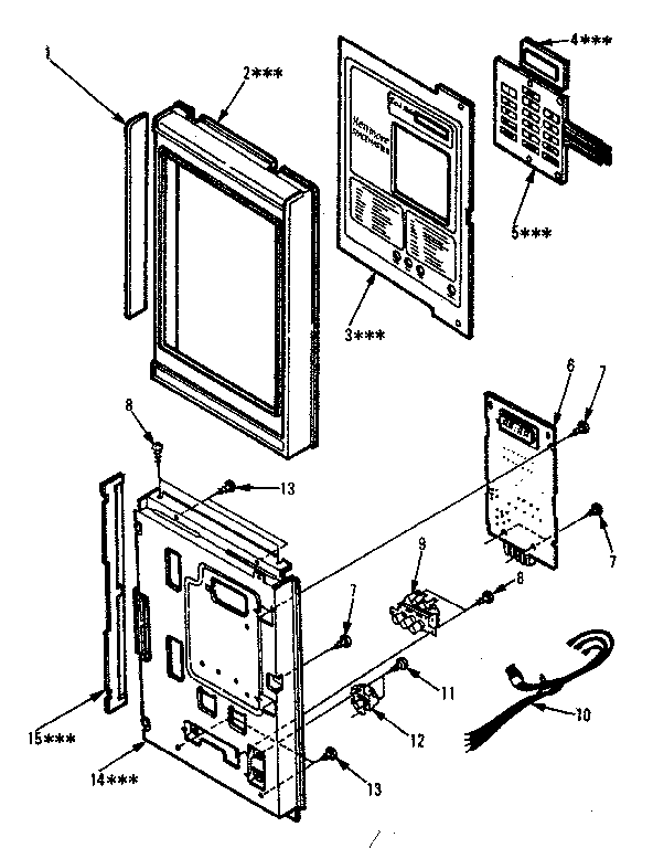 Kenmore 5648568510 control panel parts diagram