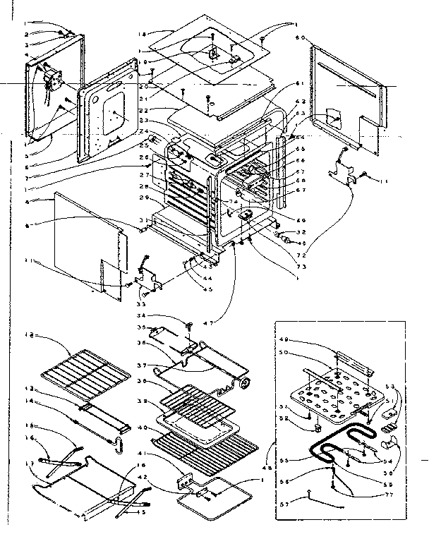 Kenmore 15441280 oven body diagram