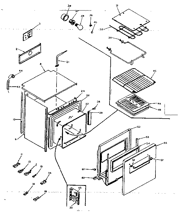 Kenmore 1544036640 oven parts diagram