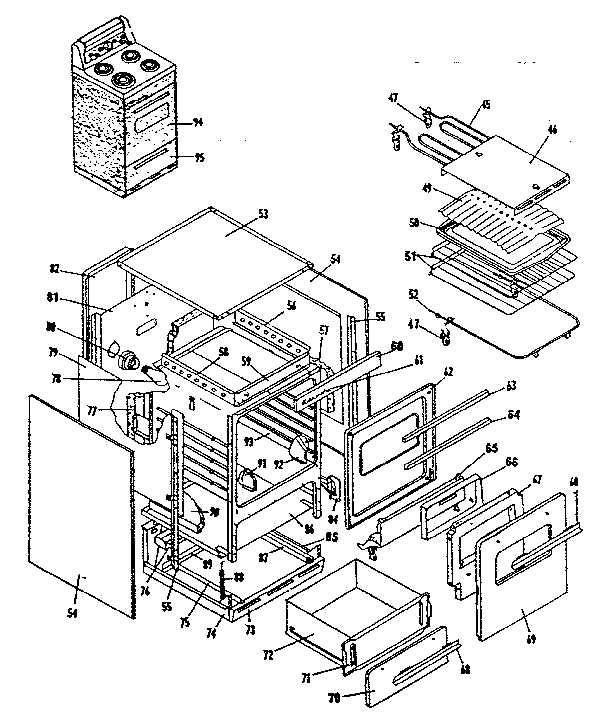 Kenmore 155923620 body section diagram
