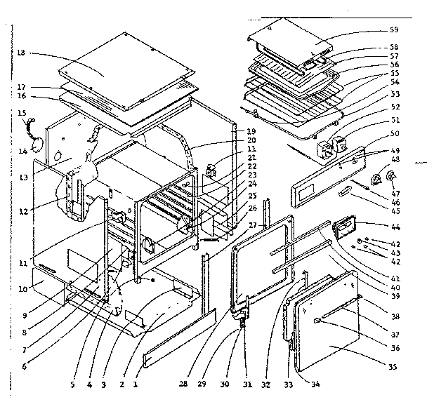 Kenmore 15540815 body section diagram