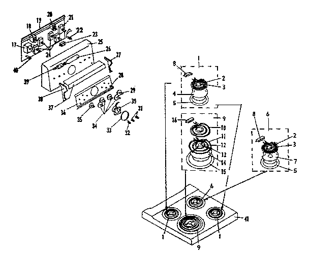 Kenmore 155924630 main top section diagram