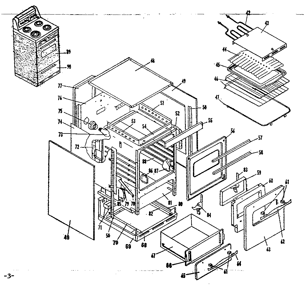 Kenmore 155924630 body section diagram